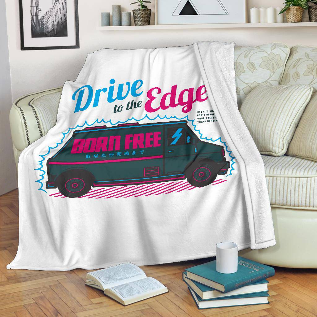 Born Free, Driver To The Edge, Freedom Van Premium Blanket - Top Content | POD Collection | Free Shipping