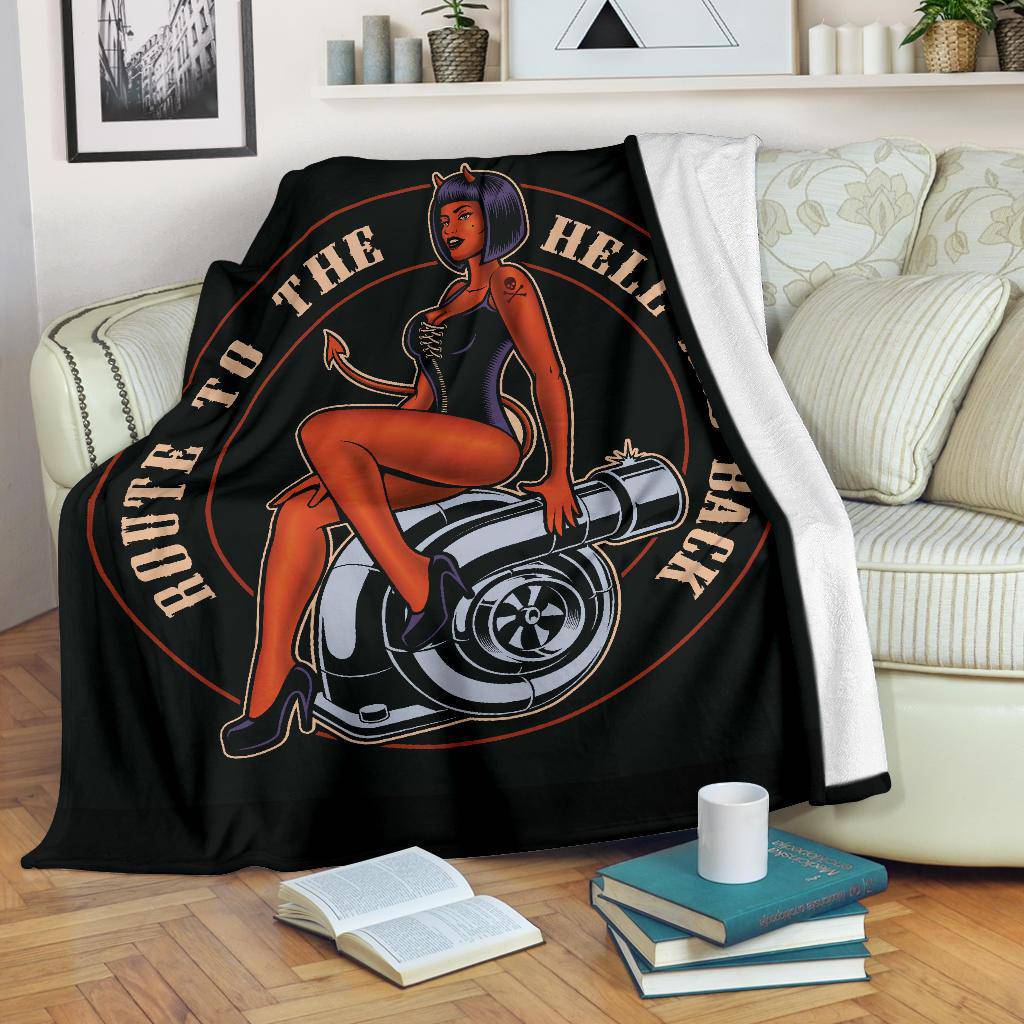 Road to the Hell and Back Devil Woman Premium Blanket - Top Content | POD Collection | Free Shipping