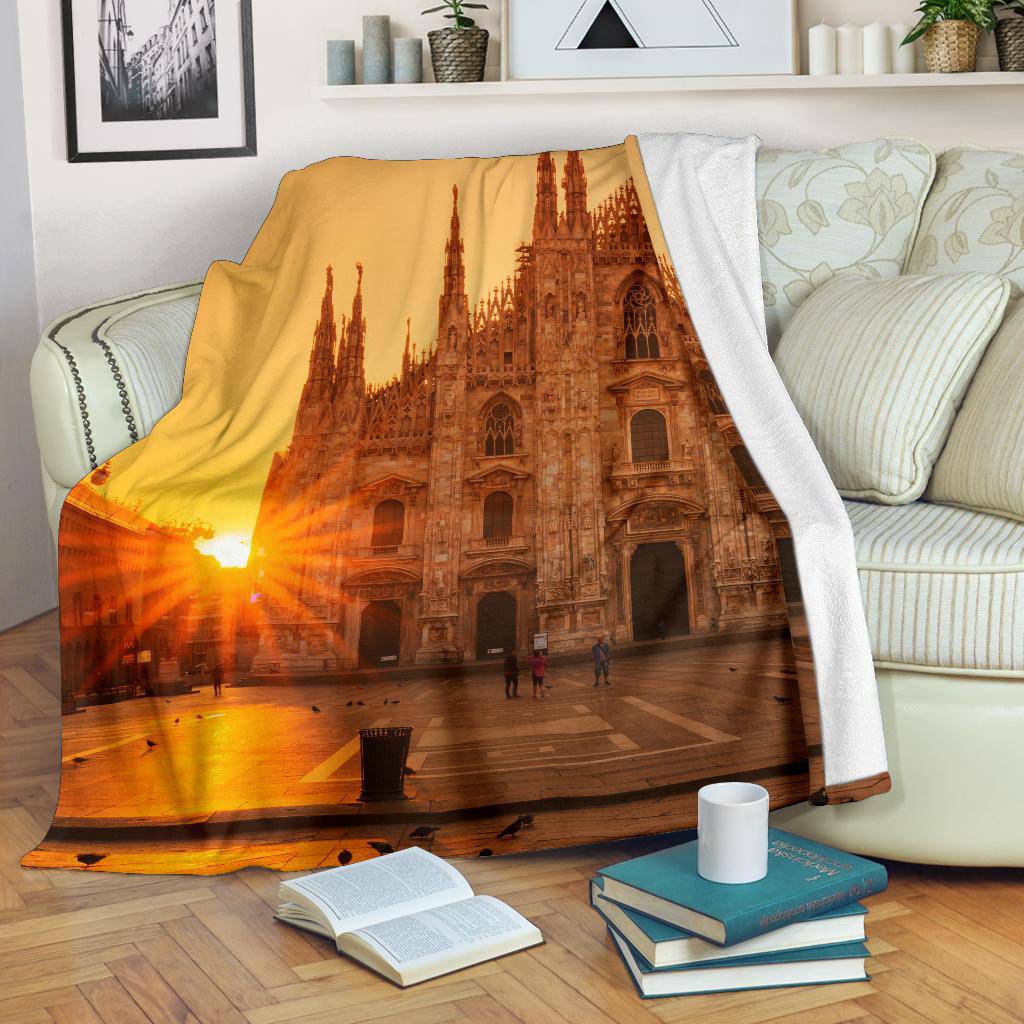 Milan Europe Travel City Sunrise Travel Premium Blanket - Top Content | POD Collection | Free Shipping