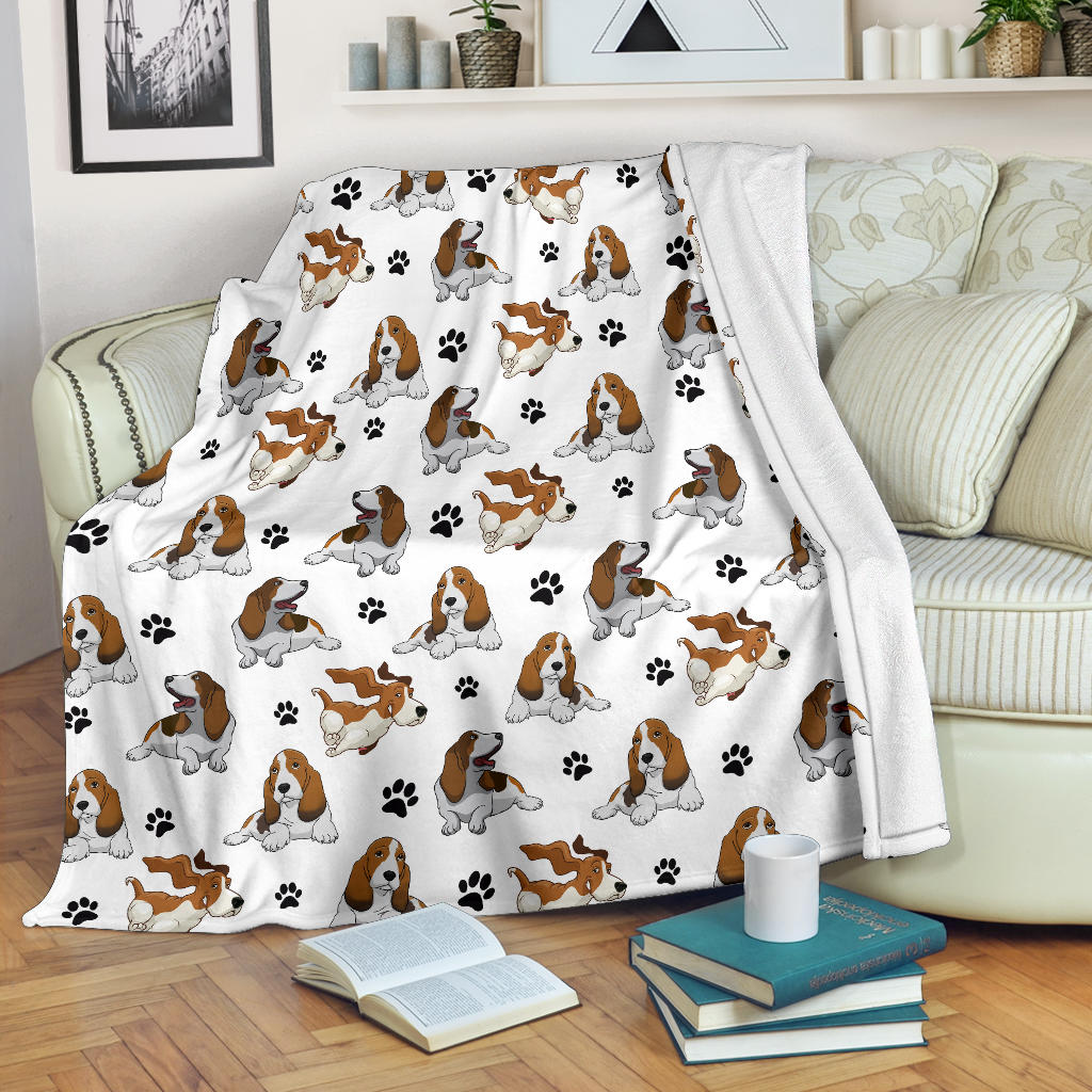 Basset Hound Paw Blanket