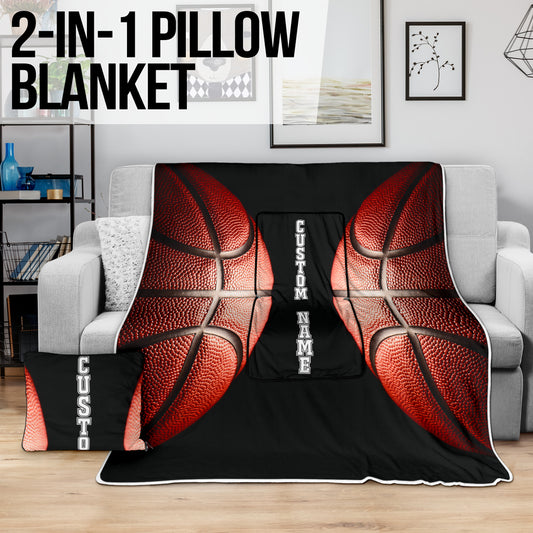 Basketball Custom Name Pillow Blanket - Top Content | POD Collection | Free Shipping