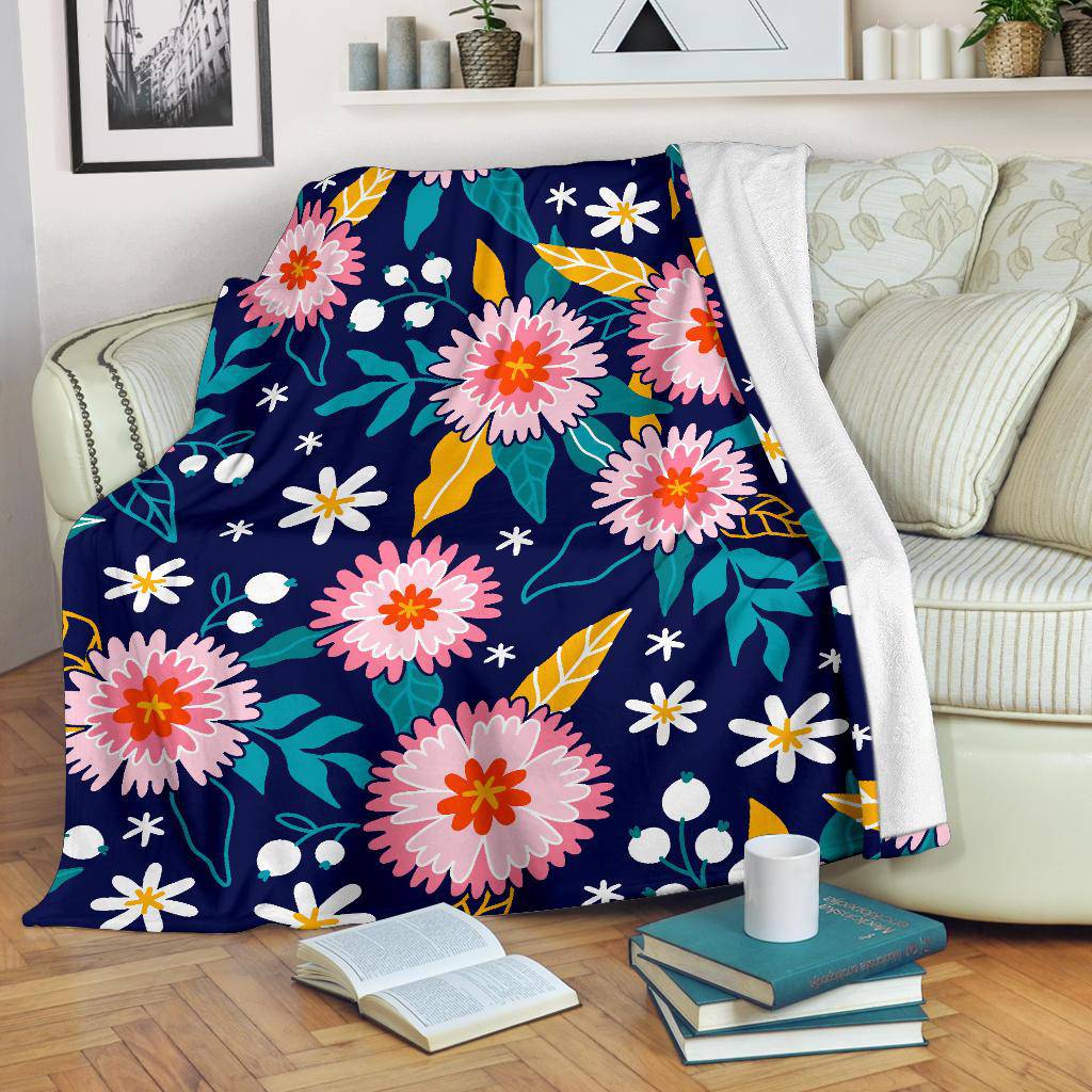 Hand Drawn Floral Plant Premium Blanket - Top Content | POD Collection | Free Shipping