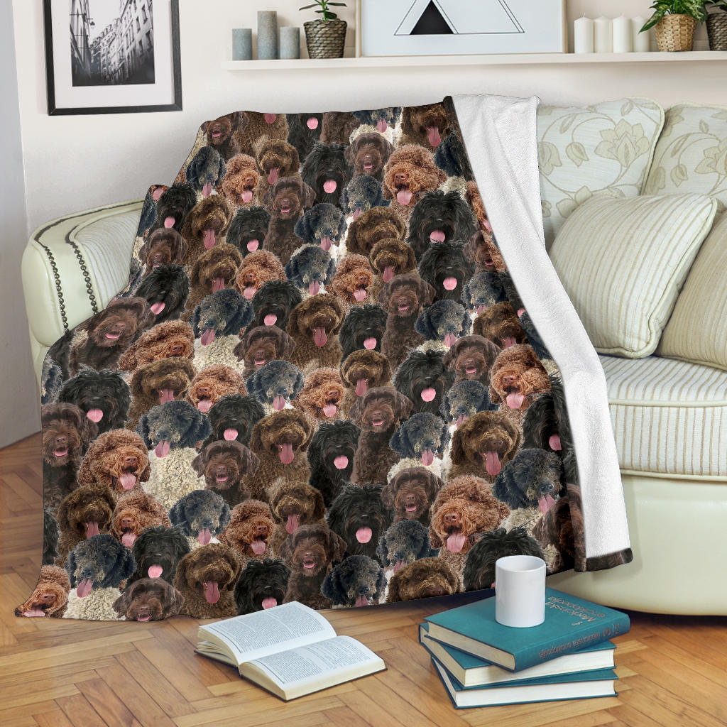 Portuguese Water Dog Full Face Blanket