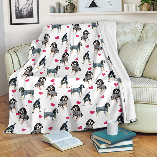 Bluetick Coonhound Heart Blanket