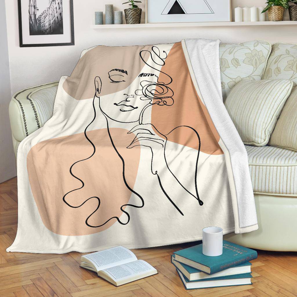 Abstract Art Woman Figure Premium Blanket - Top Content | POD Collection | Free Shipping