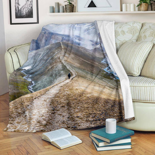 Walking Mountain Road View Premium Blanket - Top Content | POD Collection | Free Shipping