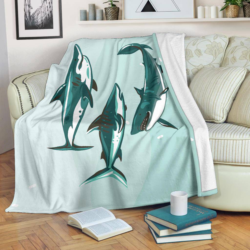 Sharks in the Sea Premium Blanket - Top Content | POD Collection | Free Shipping