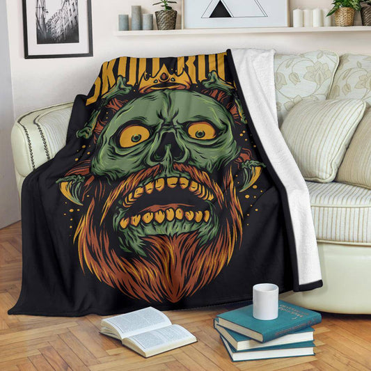 Skull Rock Funny Art Cartoon Premium Blanket - Top Content | POD Collection | Free Shipping