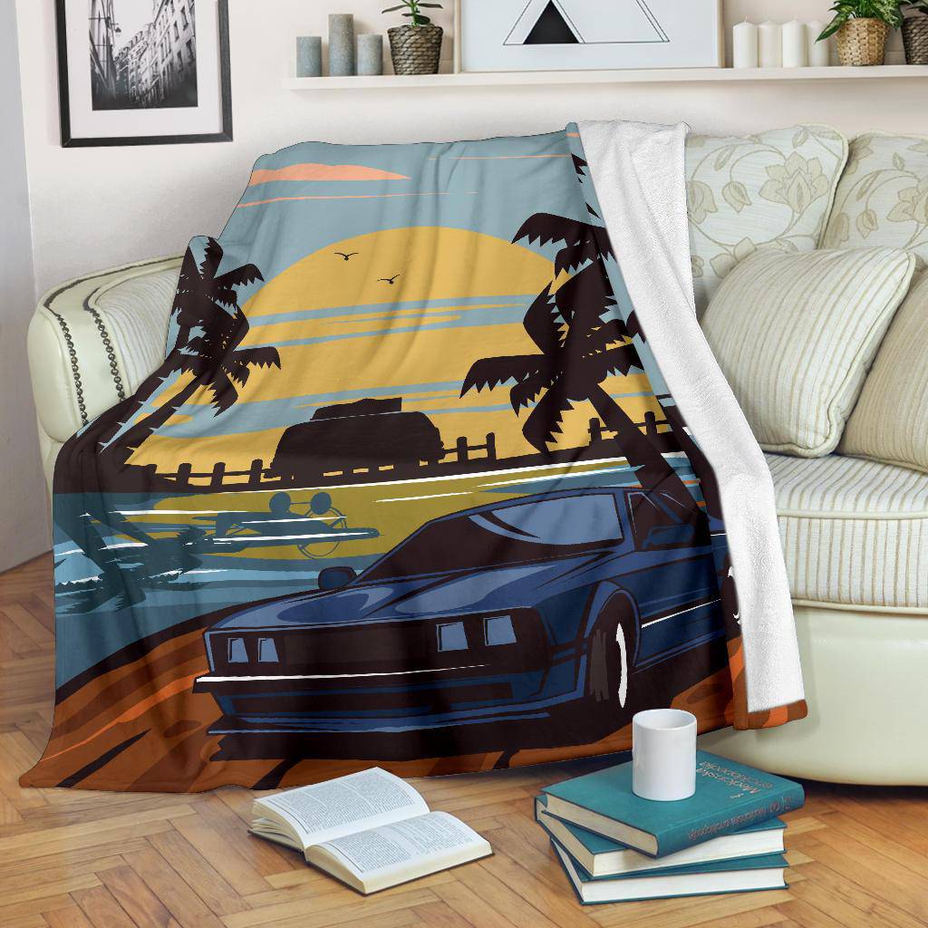 Auto Sunny Beach Vacation Premium Blanket - Top Content | POD Collection | Free Shipping