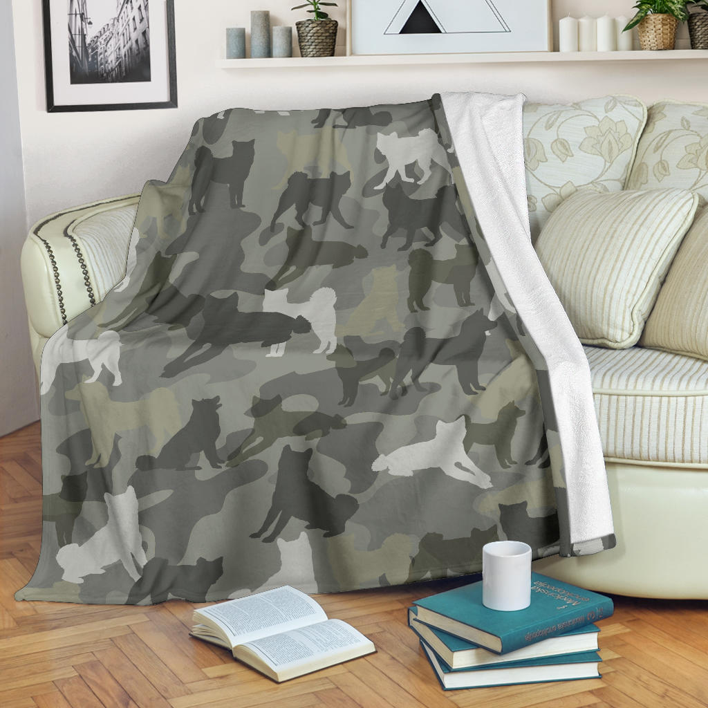 Akita Camo Blanket