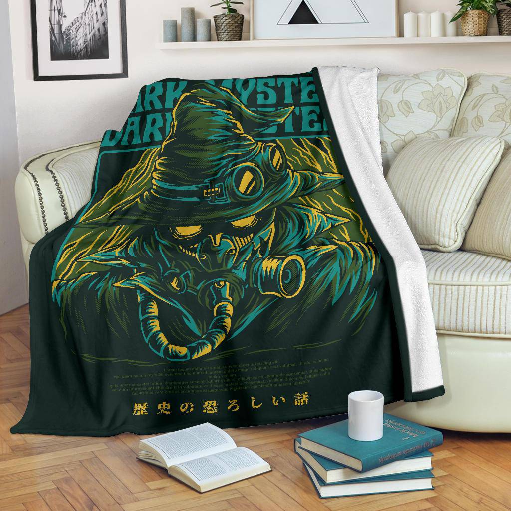 Dark Mystery Japanese Art Cartoon Premium Blanket - Top Content | POD Collection | Free Shipping