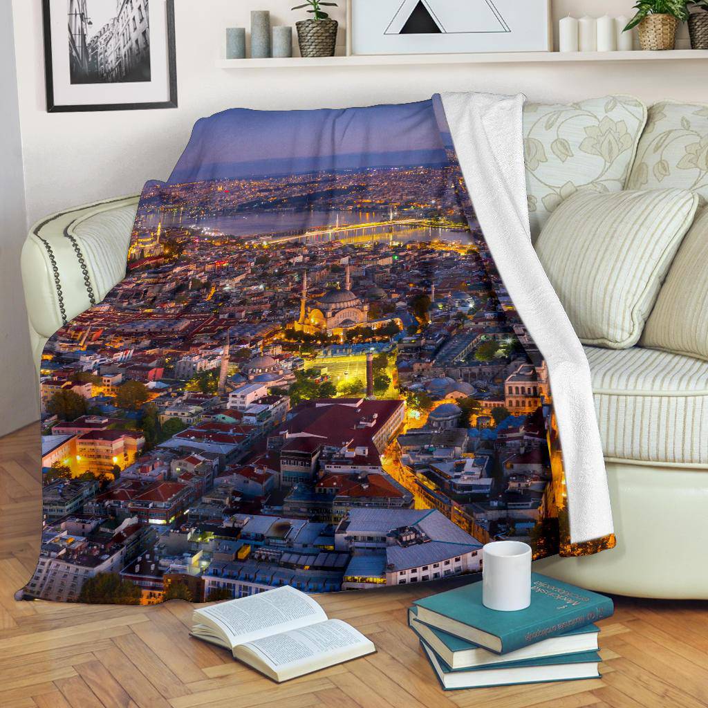 Istanbul City Sunsrise View Travel Premium Blanket - Top Content | POD Collection | Free Shipping