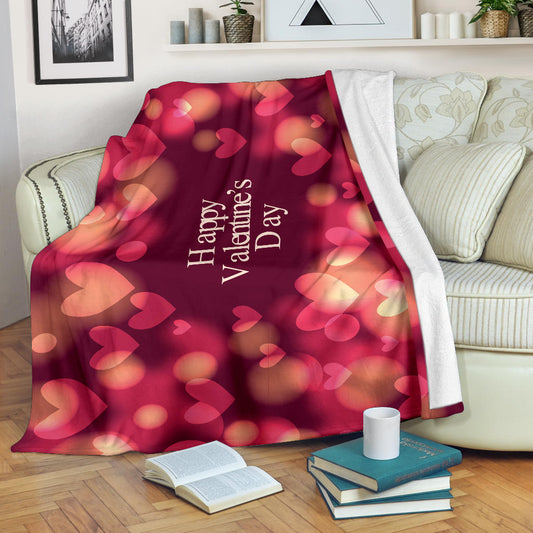 Happy Valentine's Day Background Blanket