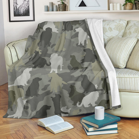 Golden Retriever Camo Blanket