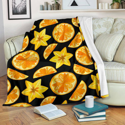 Citrus Fruit Lemon and Orange Premium Blanket - Top Content | POD Collection | Free Shipping