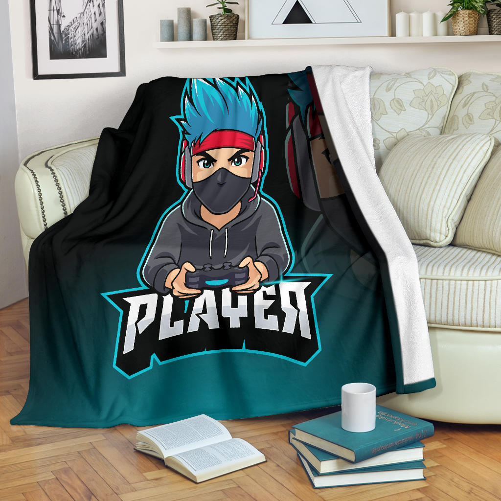 Player Blue Hair Blanket