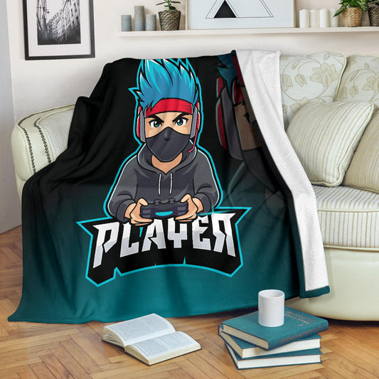 Player Blue Hair Blanket