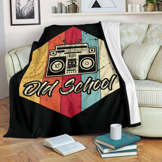 Premium Blanket Old School Hip Hop Retro Music Art - Top Content | POD Collection | Free Shipping