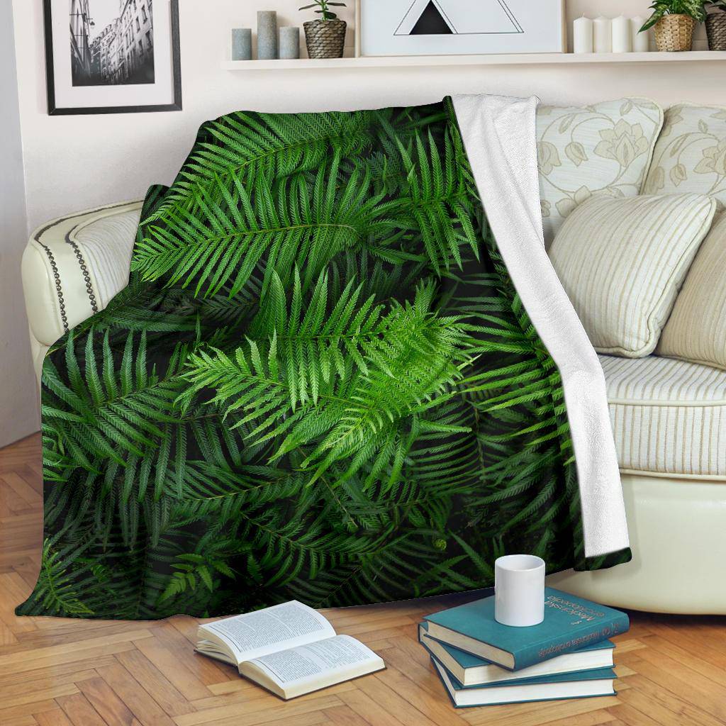 Tropical Jungle Plant Leaves Premium Blanket - Top Content | POD Collection | Free Shipping