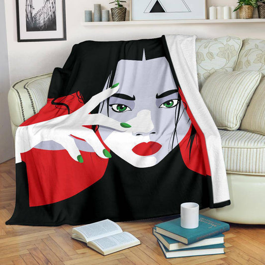 Asian Fashion Woman Cartoon Premium Blanket - Top Content | POD Collection | Free Shipping