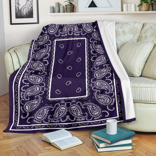 Ultra Plush Royal Purple Bandana Blanket