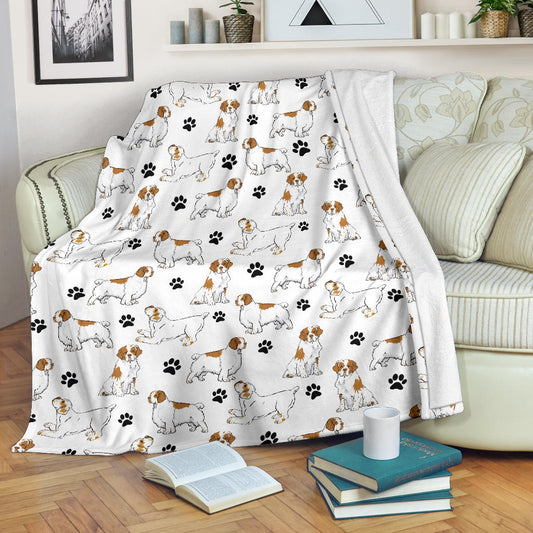 Clumber Spaniel Paw Blanket