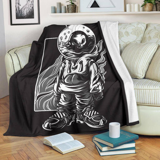 Pot Skull Head Funny Cartoon Premium Blanket - Top Content | POD Collection | Free Shipping