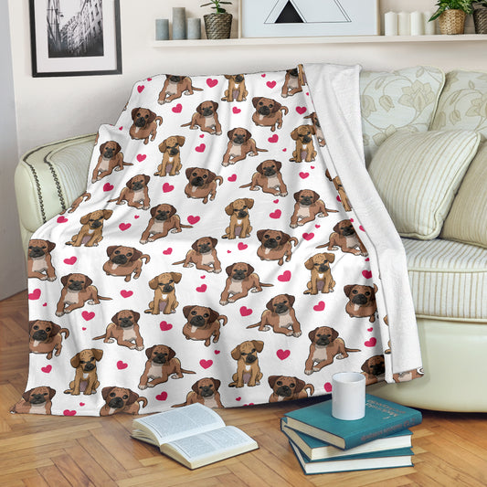 Puggle Heart Blanket