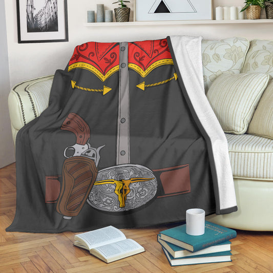 Cowboy Design Fleece Blanket