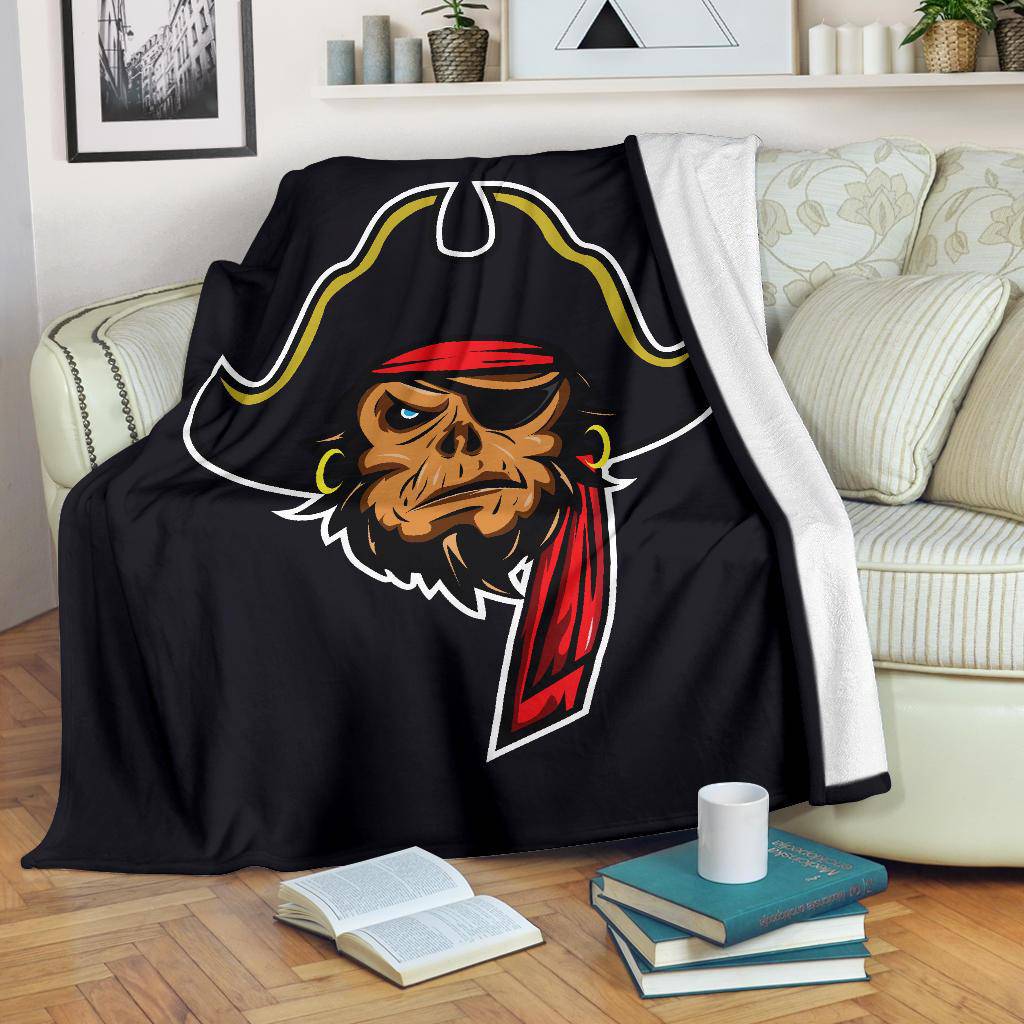 Pirate Mascot Cartoon Premium Blanket - Top Content | POD Collection | Free Shipping