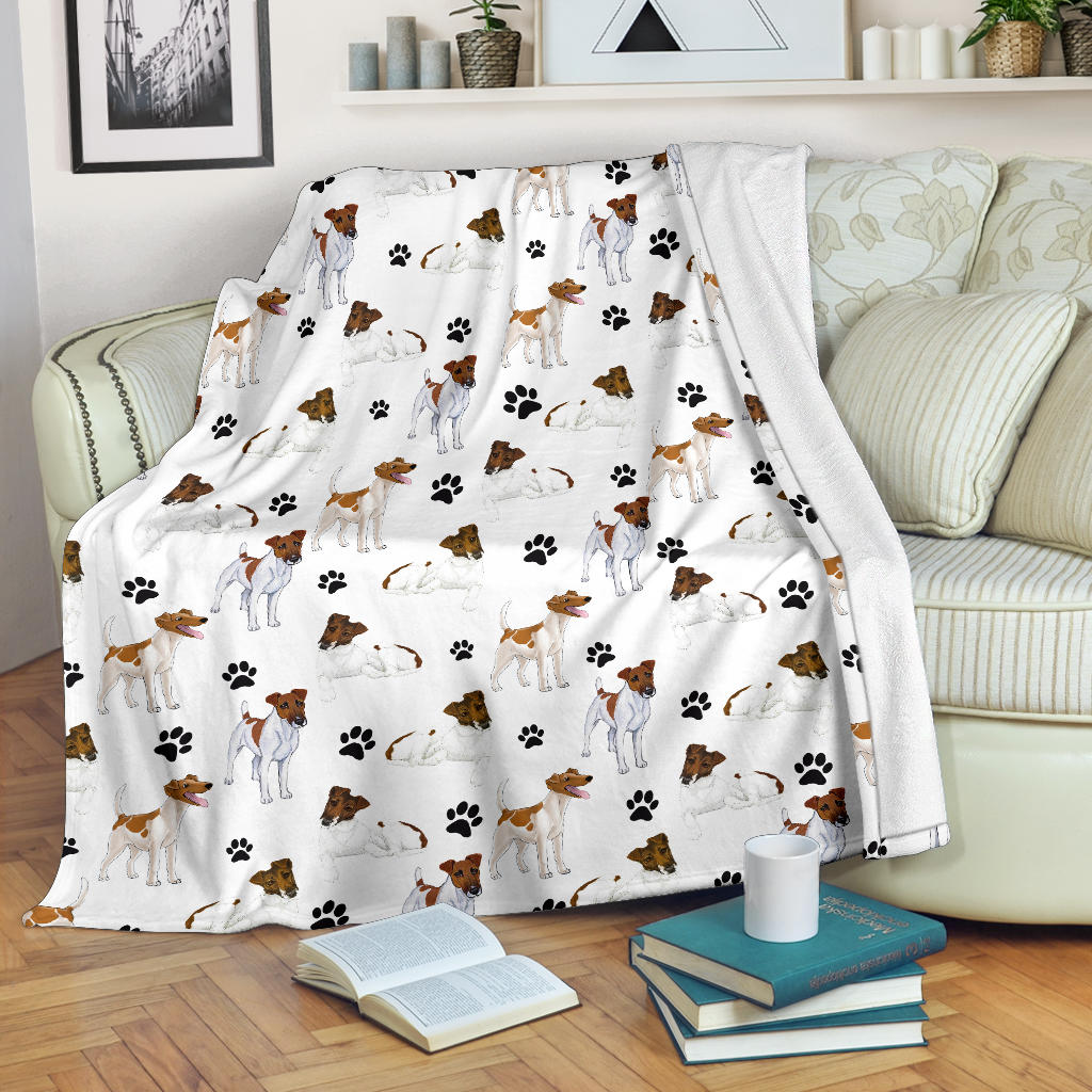 Smooth Fox Terrier Paw Blanket