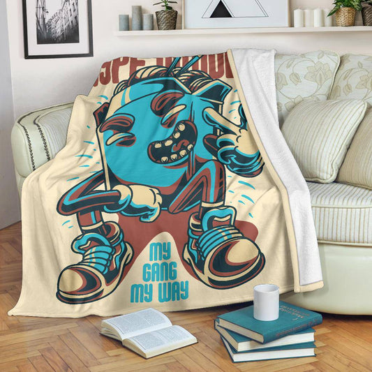 Premium Blanket Cartoon Hype Noodle Figure Japanese Art - Top Content | POD Collection | Free Shipping