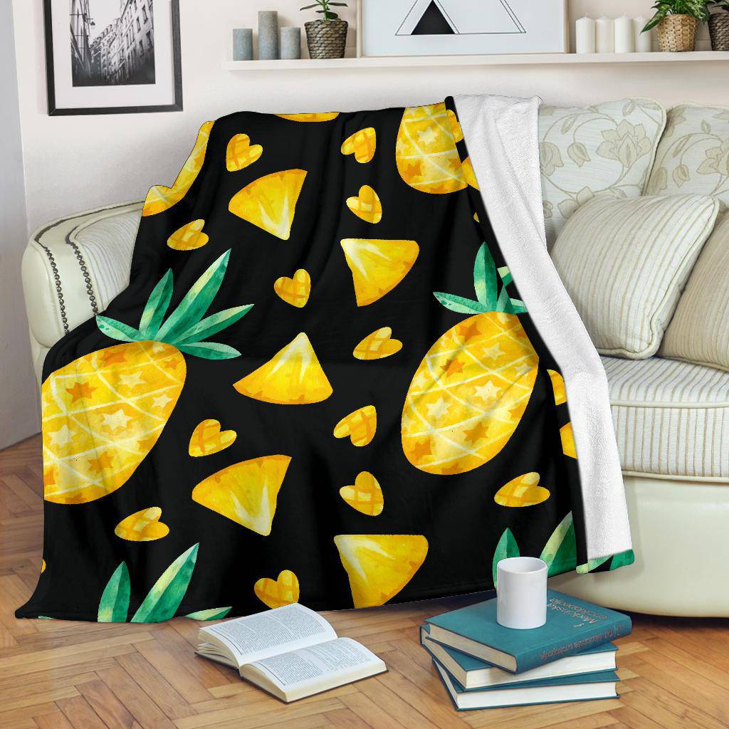 Exotic Fruit Pineapple Heart Premium Blanket - Top Content | POD Collection | Free Shipping