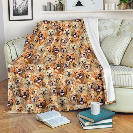 Golden Retriever Full Face Blanket