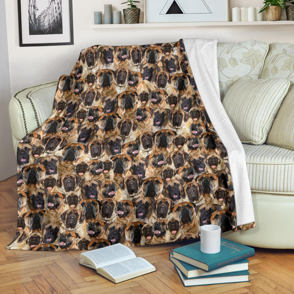 English Mastiff Full Face Blanket