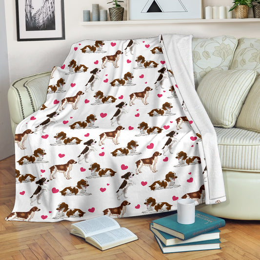 Welsh Springer Spaniel Heart Blanket