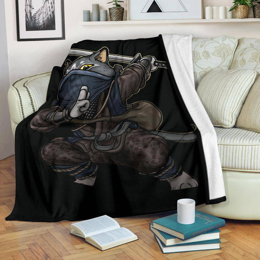 Ninja Cat Spy Sword Premium Blanket - Top Content | POD Collection | Free Shipping