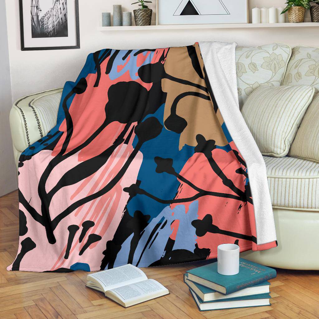 Abstract Art Floral Plants Premium Blanket - Top Content | POD Collection | Free Shipping