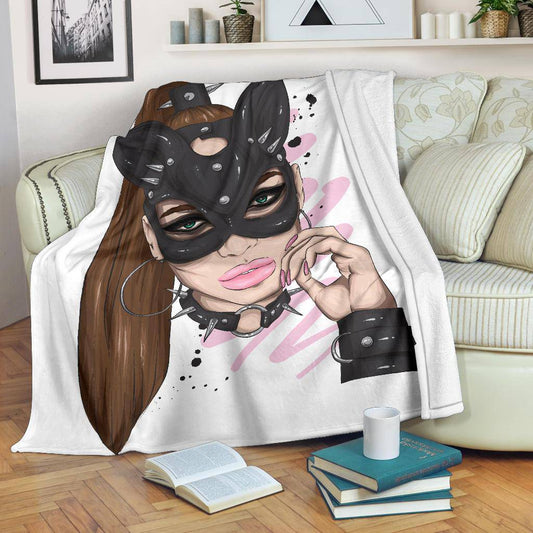 Beautiful Mask Girl Cartoon Premium Blanket - Top Content | POD Collection | Free Shipping