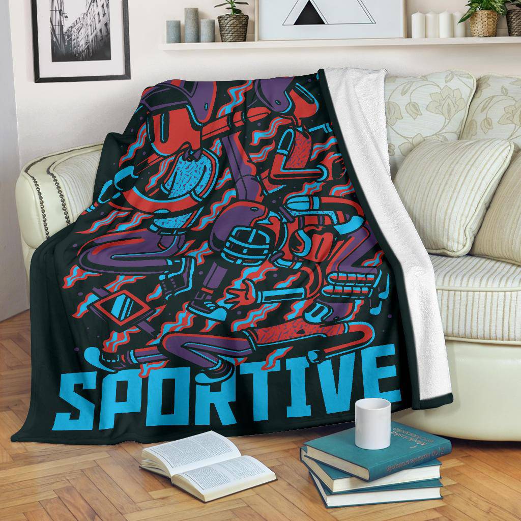 Premium Blanket Baseball Active Sportive Cartoon - Top Content | POD Collection | Free Shipping