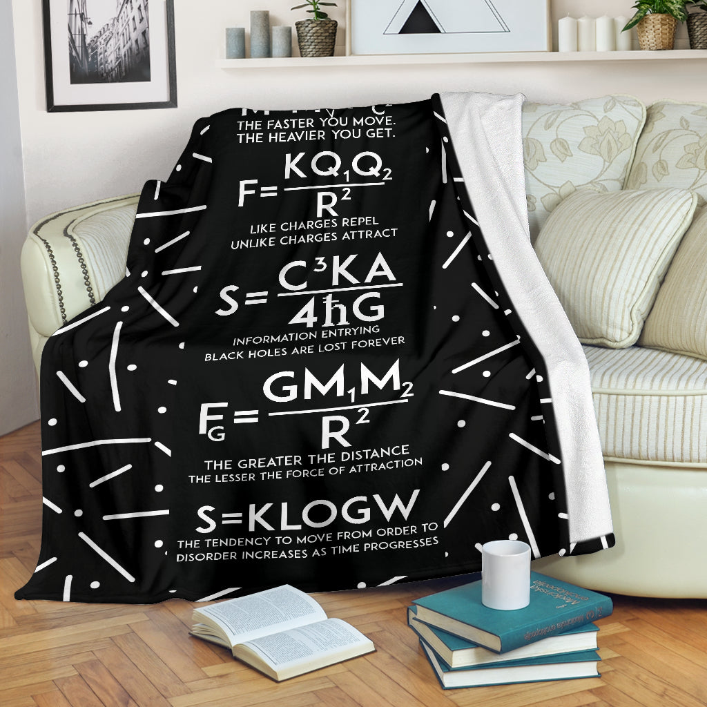 Physics Formulas Fleece Blanket