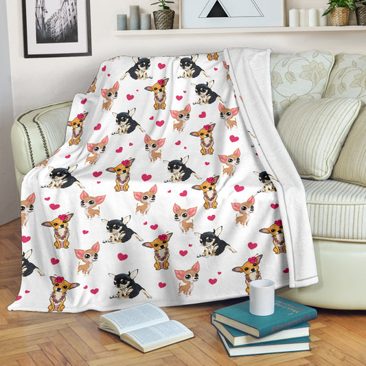 Chihuahua Heart Blanket