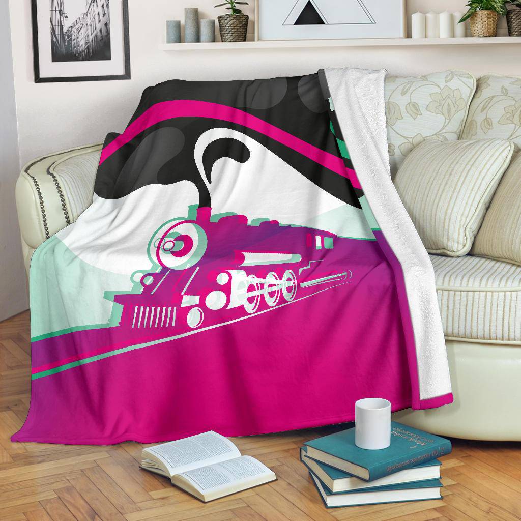 Train Colorful Abstract Art Premium Blanket - Top Content | POD Collection | Free Shipping