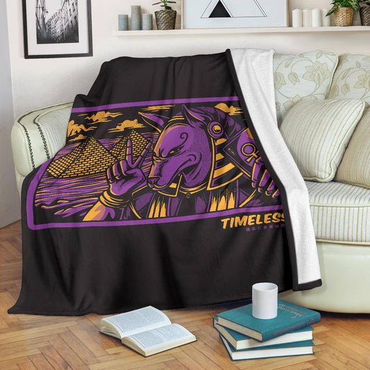 Premium Blanket Timeless Anubis Egyptian God Pyramid Cartoon - Top Content | POD Collection | Free Shipping