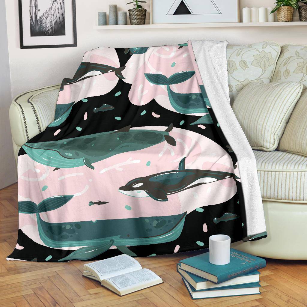 Whales Fishes Sea Underwater Life Premium Blanket - Top Content | POD Collection | Free Shipping