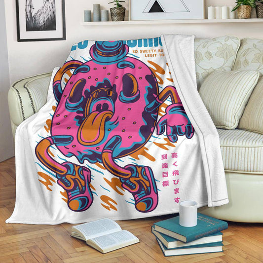 Fly Sweet Doughnut Art Cartoon Premium Blanket - Top Content | POD Collection | Free Shipping