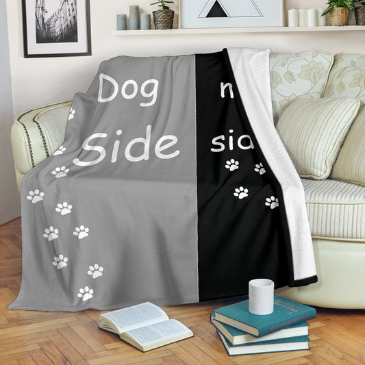 Dog side my side Fleece blanket Blanket