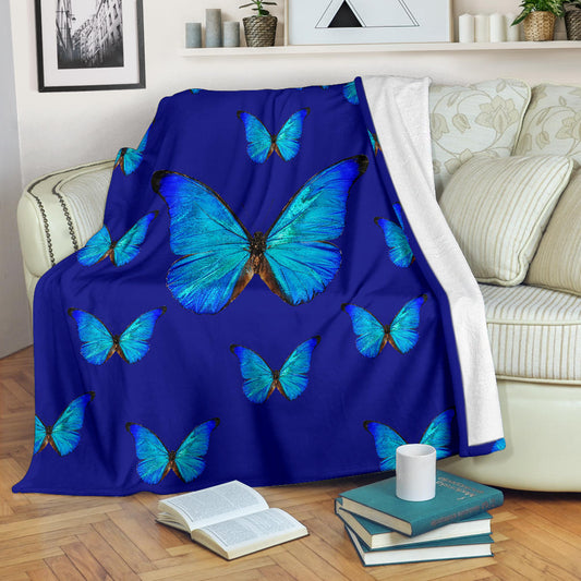 blue happy butterflies blanket - Top Content | POD Collection | Free Shipping