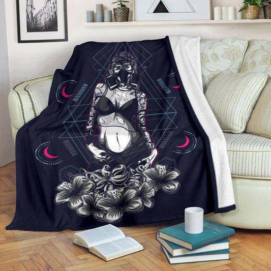 Sexy Girl Tattoo Style Art Drawing Premium Blanket - Top Content | POD Collection | Free Shipping