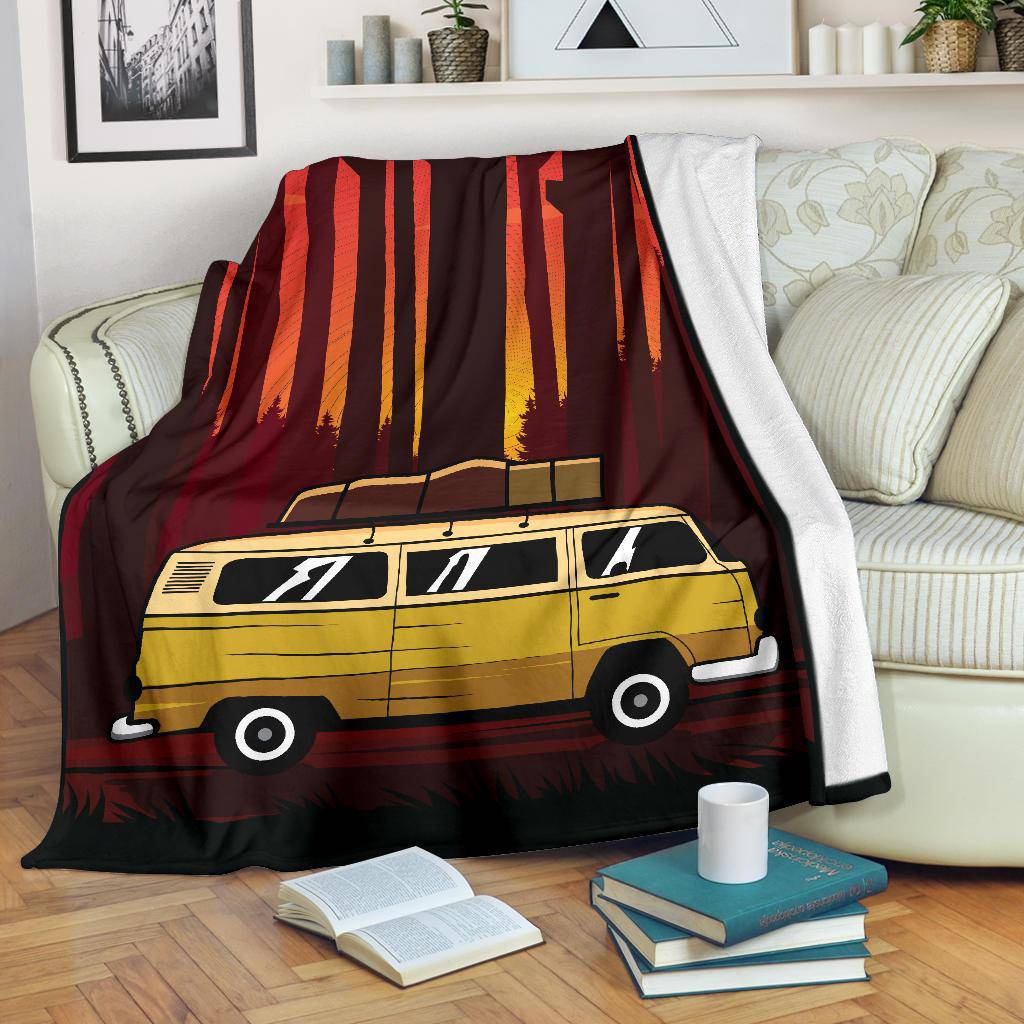 Forest Family Vacation Cartoon Premium Blanket - Top Content | POD Collection | Free Shipping